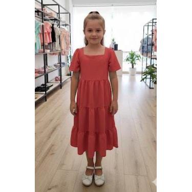 Imagem de Vestido Midi Three Maria Estilo Evangélico, Vermelho, 16
