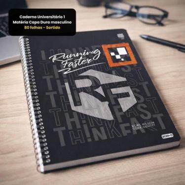 Imagem de Caderno Universitário Masculino Running Faster 2 - 80 Folhas - Animati