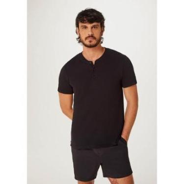 Imagem de Camiseta Básica Hering Manga Curta Com Botões Masculina-Masculino