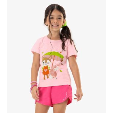 Imagem de Blusa Infantil Feminina Rovi Kids Rosa, 2, Rosa