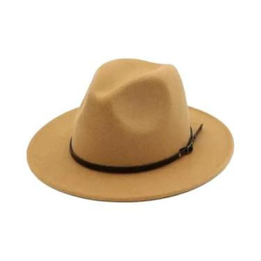 Imagem de Chapéu Jazz Vintage De Aba Larga Em Feltro Para Homens E Mulheres, Mod