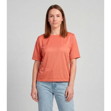 Imagem de Blusa Feminina 100% Poliéster Básica Infinita Cor Laranja, G, Laranja