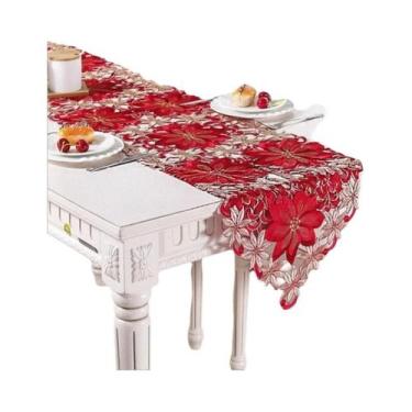 Imagem de Toalha De Mesa Bordada De Natal, Decoração De Mesa Vazada Para Casa, B
