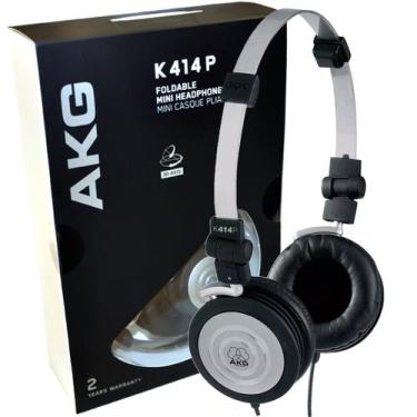 Imagem de Fone de Ouvido AKG K414 Profissional, Preto e Prata