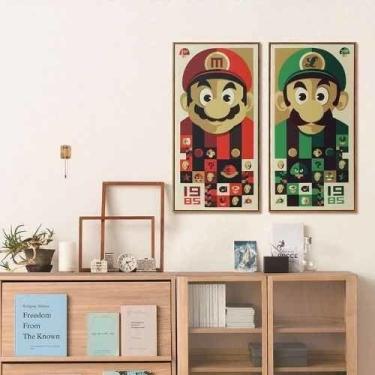 Imagem de 2x Poster Quadro Cartaz  Super Mario Bros E Luigi - IMPT