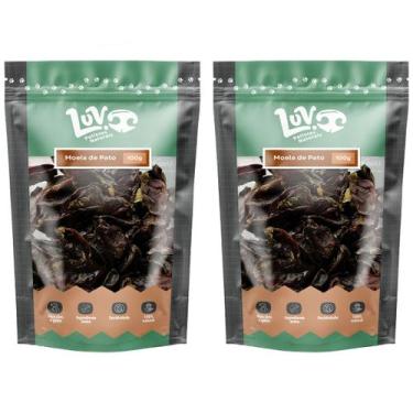 Imagem de Petisco Natural Cães e Gatos Moela de Pato Desidratada LUV Petiscos Na