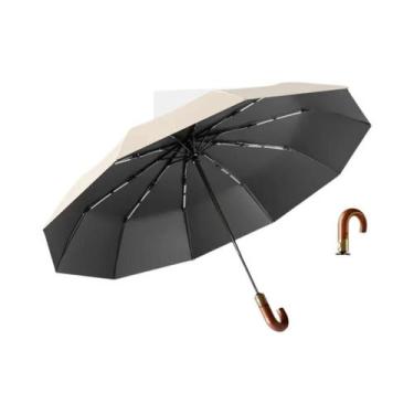 Imagem de Guarda-chuva Dobrável Com Proteção UV UPF50+ E Cabo Curvo, Compacto, P