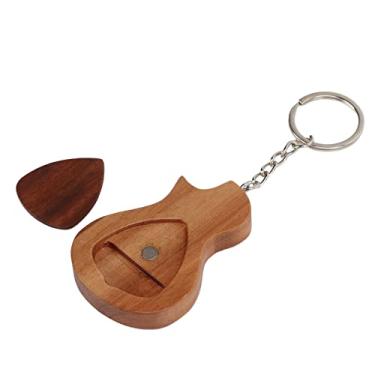 Imagem de Conjunto de palhetas de guitarra, organizador de armazenamento de madeira para Ukulele para baixo elétrico para guitarrista