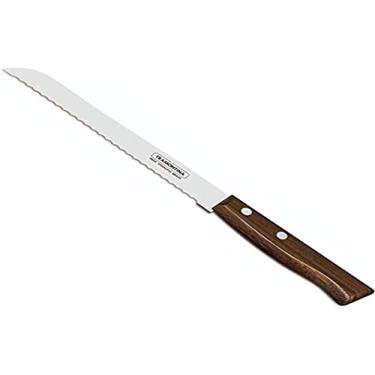 Imagem de Faca Para Pão Tramontina Tradicional Com Lâmina Em Aço Inox E Cabo Em Madeira Natural 7"