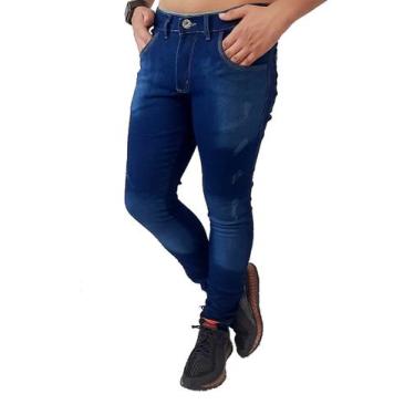 Imagem de Calça Jeans Masculina Azul Escuro Elastano Skynni Slim - Mania Do Jean