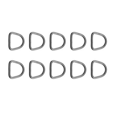 Imagem de 10 peças de aço inoxidável 316 D anel soldado 3/16" x 1 1/2" (5 mm x 40 mm) Grau marítimo Dee
