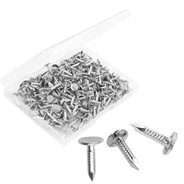 Imagem de OMOTOOL Pregos de feltro de telhado de aço (200 peças) 2,8 x 15 mm pinos de feltro de cabeça escareada pregos de feltro adequado para telhado de galpão placas de ardósia de feltro, pinos de cabeça larga