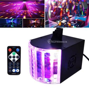 Imagem de Projetor Mini Spider Beam Rgbw Dmx 18W C/ Controle Efeito Para Djs, Sh