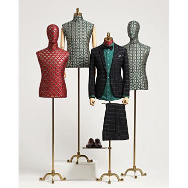Imagem de Female Mannequin Torso Manequim masculino torso corpo cabeça vestido forma para roupas vestido exibição de joias com suporte de metal e braços de madeira, 4 modelos (Color : Style 4)