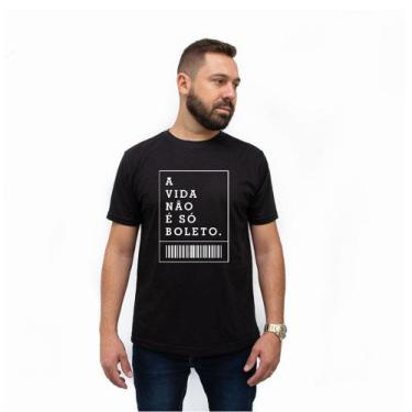 Imagem de Camiseta Turuna Algodão A Vida Só Boleto Masculino - Turuna Boots