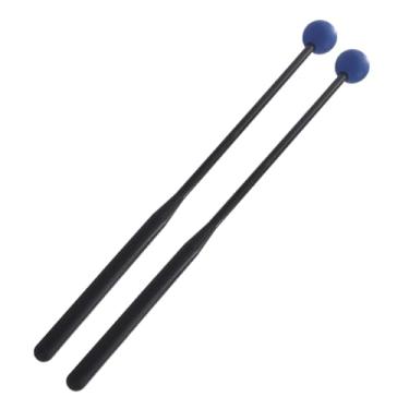 Imagem de Colaxi 2 maletes de percussão xilofone, malho de tambor, baqueta musical multifuncional, percussão de borracha de 12 '' para meditação, Azul