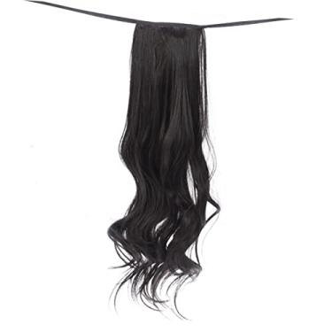 Imagem de LIFKOME extensão cabelo rabo cavalo Peruca encaracolada preta extensões peruca postiços para mulheres peruca cabelo humano encaracolado mulheres peruca encaracolada Laço