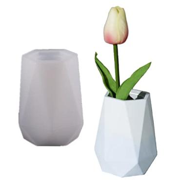 Imagem de Anktily - Molde de Silicone Hexagonal Branco para Vaso de Flores, Suculentas, Concreto e Argila