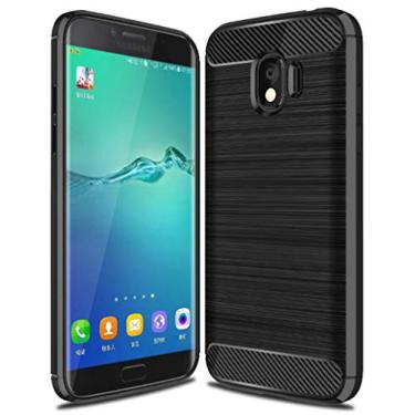 Imagem de Capa para Samsung Galaxy J2 2018, capa de material de fibra de carbono, suave antiderrapante, macia, anti-impressões digitais, capa totalmente protetora para Samsung Galaxy J2 2018