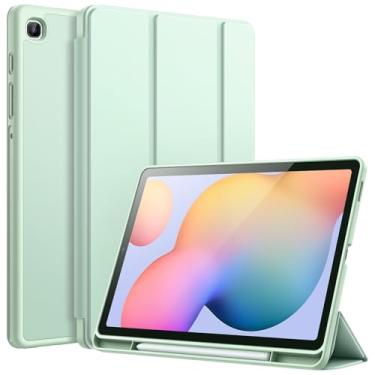 Imagem de JETech Capa para Samsung Galaxy Tab S6 Lite 10,4 Polegadas 2024/2022/2020 com Suporte para Caneta S, Capa para Tablet com Parte Traseira de TPU Macio, Ativação/Repouso Automático (Menta)