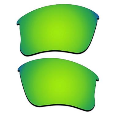 Imagem de Lentes de substituição para óculos de sol Oakley Flak Jacket XLJ com polarização., Emerald Green Mirror, standard