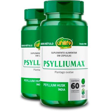 Imagem de Kit 2 Psyllium Unilife Psylliumax 60 cáspulas