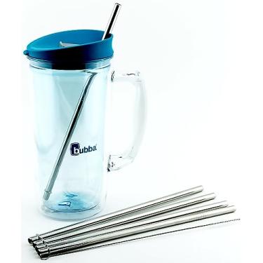 Imagem de Cocostraw para Bubba Envy 32 e 1,360 ml Copo grande PerfectFIT Canudos para beber em aço inoxidável 18/8 com escova de limpeza da CocoStraw