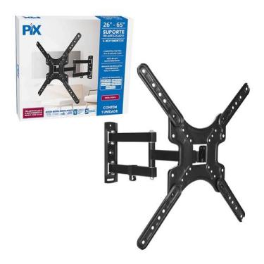 Imagem de Suporte TV Tri-articulado 26" A 65" Parede Com Braço Longo - PIX