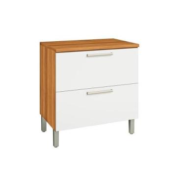 Imagem de Gabinete de Cozinha Nesher Burguesa 80cm Freijó/Branco