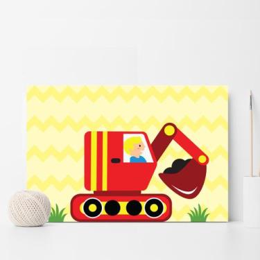 Imagem de Placa Decorativa MDF Infantil Tratorzinho - Quartinhos