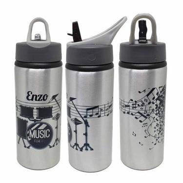 Imagem de Squeeze Garrafa Garrafinha Personalizada Bateria Baterista - GMH