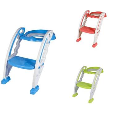 Imagem de Assento Redutor Infantil Bebe com Escada para Vaso Sanitário Desfralde