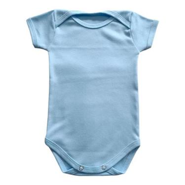 Imagem de Body Manga Curta Liso Unissex - Mellane Baby, Azul bebê, PP