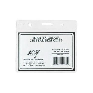 Imagem de Crachá Identificador Acp Sem Clips 70x100mm C-9 C/100