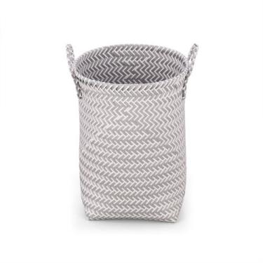 Imagem de cesto organizador tramado grande 40cm com alças de plástico - Oikos, U