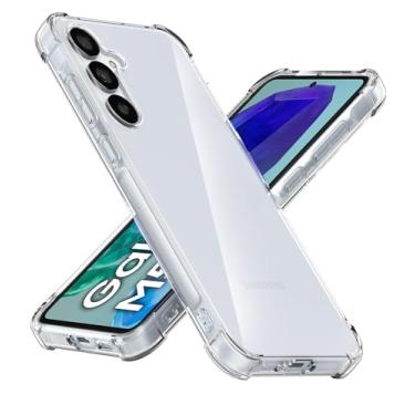 Imagem de USTIYA Capa para Samsung Galaxy M55 5G Uso Resistente, Bumper Absorção Choques em TPU Transparente Protector Câmera Espessamento nas Quatro Pontas da Carcasa