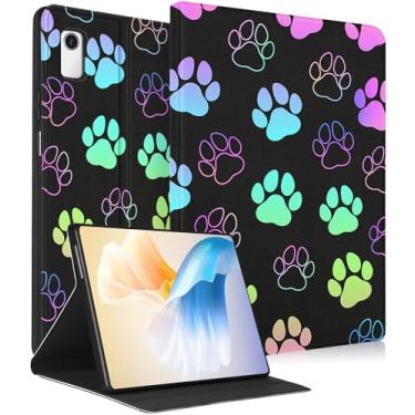 Imagem de Wazzasoft Capa para Lenovo Tab M9 de 23 cm 2023 para mulheres, meninas, crianças, meninos, capa fólio fofa, moderna, pata de cachorro, design exclusivo, capa de tablet estética para adolescentes para