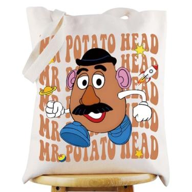 Imagem de WZMPA Mr Potato Tote Bag Mr Potato Fans Gifts Mr Potato Cartoon Shoulder Bag Mr Potato Merchandise, Bolsa Mr Potato, Large