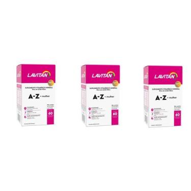Imagem de Kit 3 Vitamina Lavitan A-z Mulher 60 Comprimidos - Cimed
