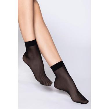 Imagem de Kit com 2 Meia Soquete Fina Fio 20 Feminina Lupo Loba Poliamida 5530, 