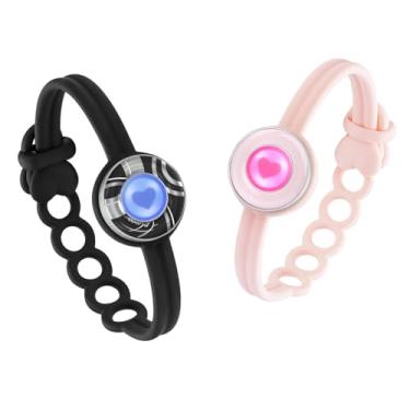 Imagem de TOTWOO Coleção de doces - Pulseiras de toque de longa distância, vibração e iluminação para o amor - Par de pulseiras para casais, presentes de relacionamento de longa distância para amigos, joias de