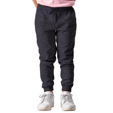 Imagem de Calça Infantil Menina Moletom Flanelada Algodão Ajustável-Feminino