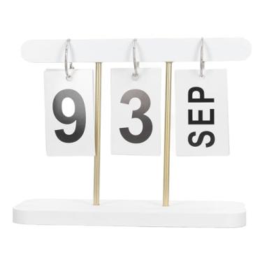 Imagem de Calendário Vertical da Aleta, Base Estável Reusável Mesa Flip Calendário Grande Exibição Fácil Leitura para Estudo para o Escritório (#1)