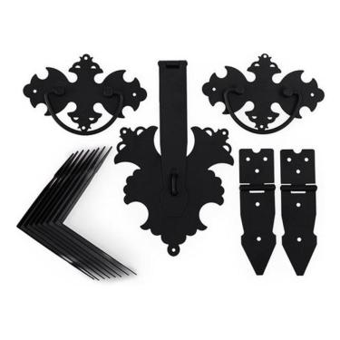 Imagem de Kit Para Baú 14 Peças + 10 Dobradiça + 5 Puxador Mexicano