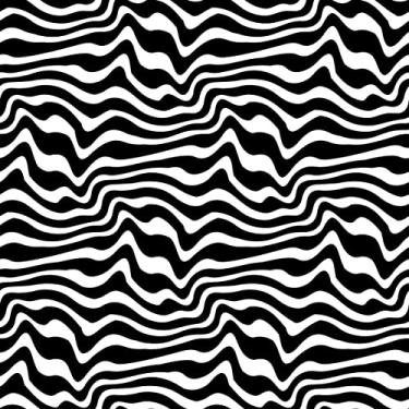 Imagem de Papel De Parede Adesivo Linhas Ondas Preto Branco 3m