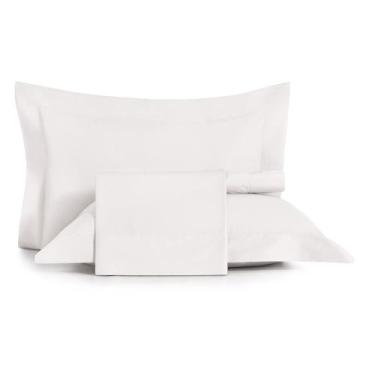 Imagem de Jogo de Cama Casal 4 Peças Altenburg Algodão Lux 200 Fios Branco