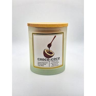 Imagem de Love Irene Vela Choco-Coco – Delicie-se com o rico aroma de calda e coco cremoso. Cera de soja 100% natural | Pavio de madeira | Despejado à mão | 340 g | Felicidade de aromaterapia de longa duração