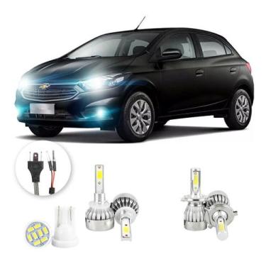Imagem de Kit Lampada Led Chevrolet Onix 2019 20000lm Alto+baixo+milha - V10, Br