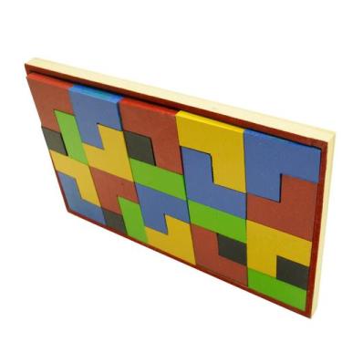 Imagem de Tetris Briqnuedo de Blocos Coluna MDF Jogo - webstok