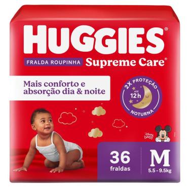 Imagem de Fralda Descartável Roupinha Huggies Supreme Care M 36 Unidades